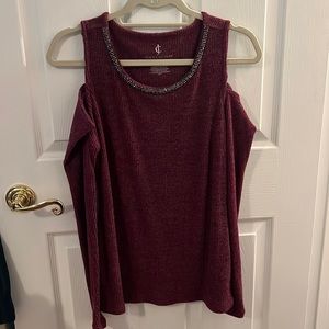 Juicy Couture Cold Shoulder Top Size L